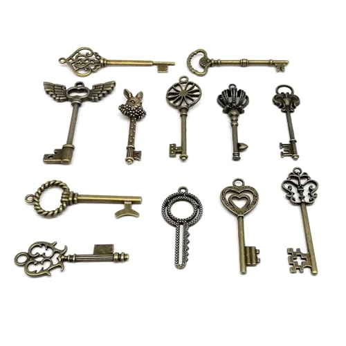 Breloques clé steampunk en bronze pour personnaliser vos bijoux faits main