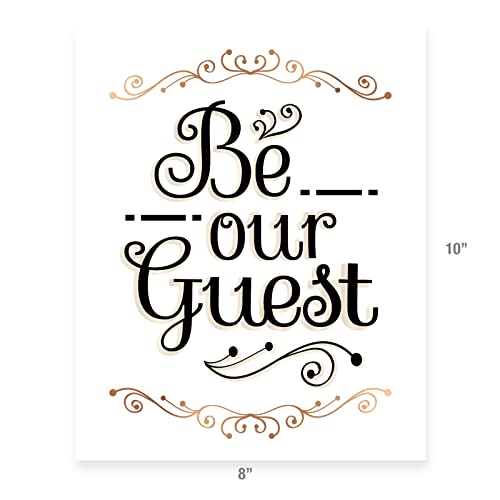 Be Our Guest Sign Wall Art Print For Home Decor (Premium Fine Art Matte Paper Print - Unframed 8 X 10 Inch) #TOP1