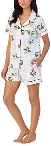 BedHead - Short Sleeve Shorty PJ Set - Nightcap - X Large White - Image 5