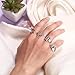 TARENMAEIT 4 Pcs Silver Plated Letter G U T S Ring Set Fashion Adjustable Guts Rings For Women Fans Gifts