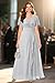 Plus Size Silver Gray Dress Grey Mother of Bride Groom Formal Evening Bridesmaid Prom Sequin Long Wedding Guest Dresses