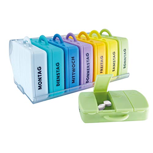 PILLBASE 2Go Pillenbox | Tablettenbox | Pillendose | Aufbewahrung Reise Tabletten | tragbar & mobil | Medizin Vitamine Pillen | Outdoor Sport (Matt) Cover