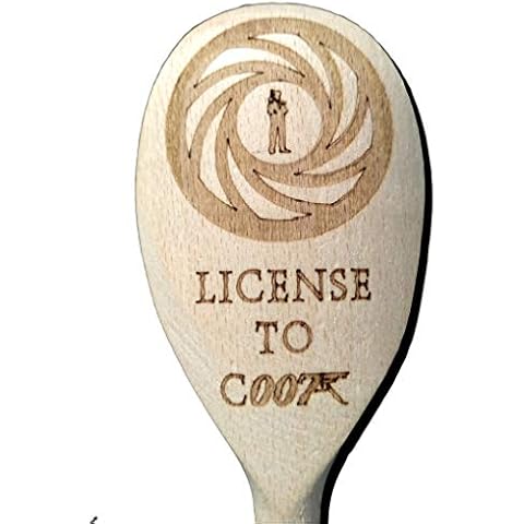 FastCraft JAMES BOND 007 INSPIRED WOODEN BAKING SPOON WOOD KITCHEN COOKING BIRTHDAY PRESENT FAN GIFT Cover
