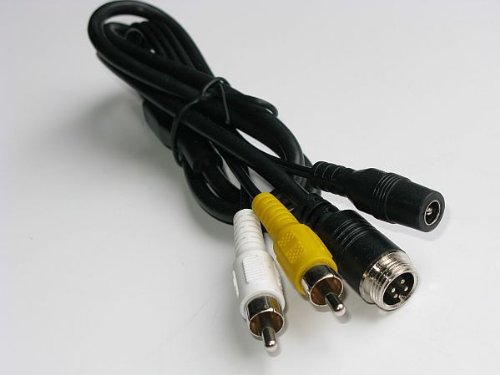 3 Feet Waterproof Male 4-Pin to RCA (A/V) Adapter Wire. - Quantity Package (2)