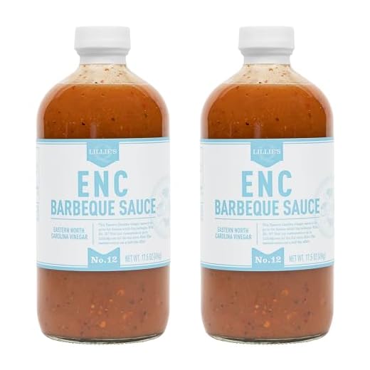 Lillie's Q - ENC Barbeque Sauce, Gourmet BBQ Sauce, Spicy Vinegar BBQ Sauce, Premium Ingredients, Made with Gluten-Free Ingredients (18 oz, 2-Pack)