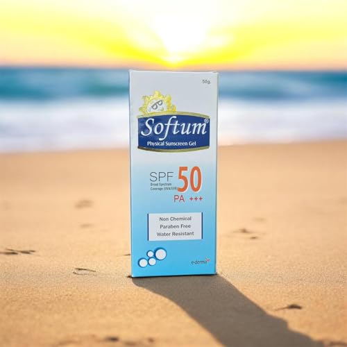 Image of Sunscreen Gel, SPF 50 PA+++, Broad Spectrum UVA /UVB, Non Chemical, Paraben Free, Water Resistant, 50g