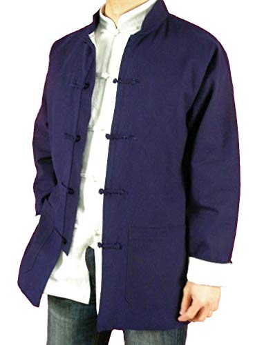 Fine Linen Blue Kung Fu Martial Arts Tai Chi Jacket Coat Tailor Custom Made #TOP2
