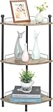 Aibohayi 3-Tier Corner Shelf, Multipurpose Corner Display Rack Industrial Storage Corner Shelving for Bedroom, Living Room, Kitchen, Bathroom, Small Space 40' x 11.8' x 11.8'