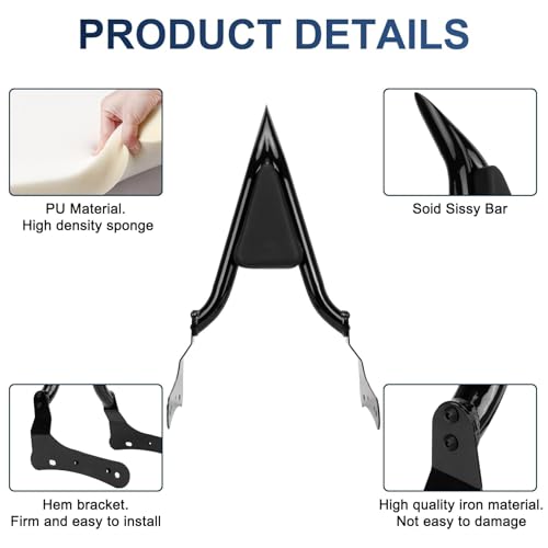 PSLER Detachable Passenger Sissy Bar