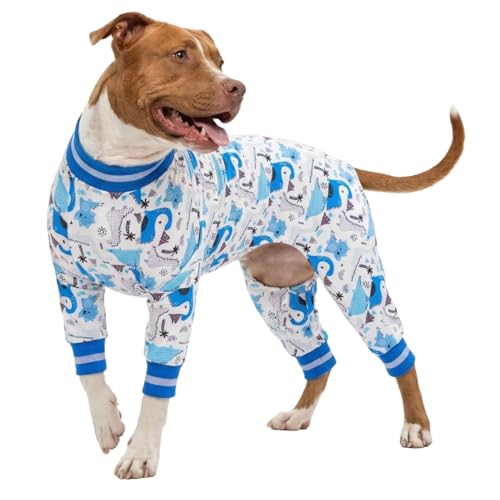 LovinPet Dog Outfits for XL Large Boy Dogs, Abstract Dinosaur Print, XL