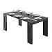 Produktbild Selsey Romansia - Ausziehtisch Esstisch ausziehbar rechteckig, Holzwerkstoff, Schwarz Marmor-Optik, 90 cm