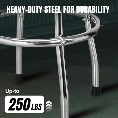 Image of Big RED ATRP6185U-1 Torin Swivel Bar Stool: Padded Garage /Shop Seat with Chrome Plated Legs, Blue