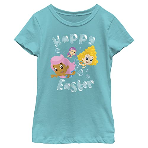 T-shirt Guppies Nickelodeon Easter pour fille vêtement manches courtes bleu Tahiti taille L