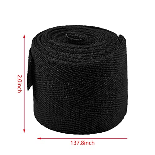 Starsouce 2 PCS Black Hand Wraps Boxing, 138 Inch Wrist Brace Support Straps, Elastic MMA Wrist Wraps for Muay Thai, Kickboxing, Martial Arts Training & Sparring with Hook & Loop Closure - Thumbnail 2