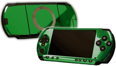 System Skins - Espejo cromado verde Kit de vinilo para calcomanías de vinilo Compatible con consola Playstation Portable 1000