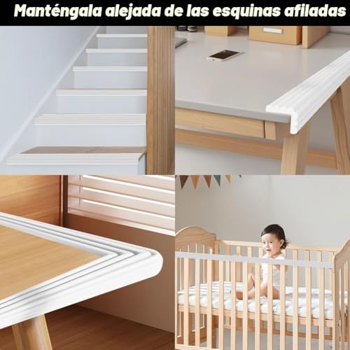 Miniatura 7 de Ranjima Multiusos Protector Espuma,500cmx80mmx8mm Protector De Bordes Autoadhesivo,Espuma Suave Extra Ancha Para Muebles,Protección De Bordes Para Bebés Niños,Protección Contra Golpes Para Afilados