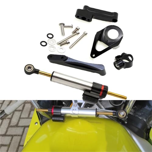 Kit support amortisseur direction Suzuki GSX1300R argent anti guidonnage