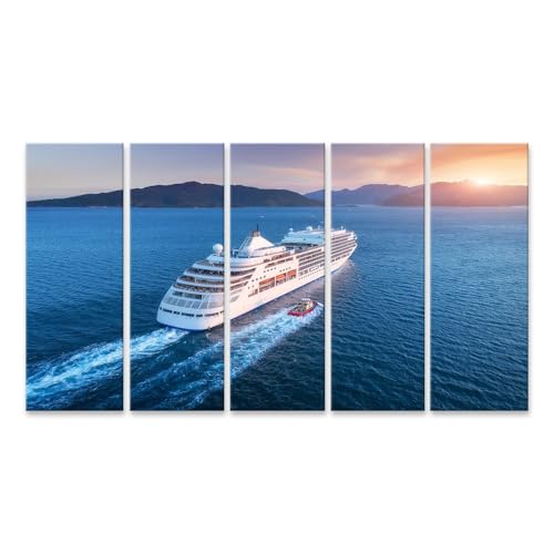 Tableau sur toile XXL pour salon habiller grand mur vide 5 pièces
