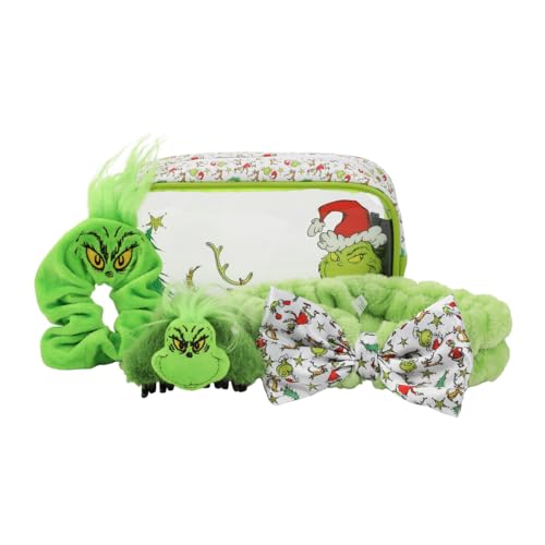 Bioworld The Grinch - Kit per la cura dei capelli, 4 pezzi, Gri 4 pezzi Regalati, Taglia unica