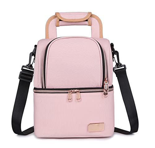 Image of Meichoon Breast Milk Freezer Baby Bottle Cooler Bag Waterproof Baby Food Insulation Maternity Handbag Double Layer Fresh Keeping Travel Backpack for Nursing Mother UH12 Pink