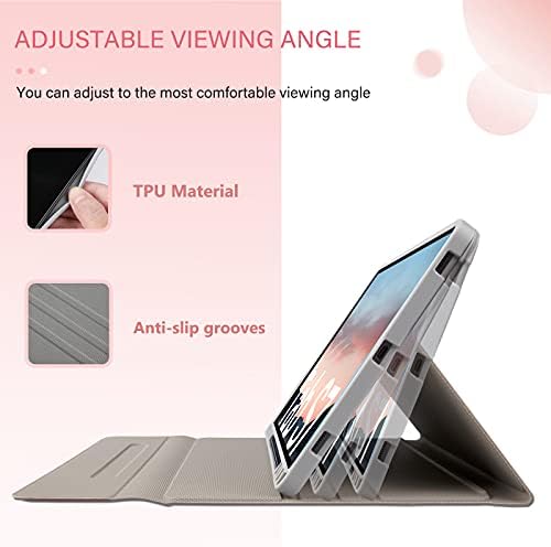 Backlit Keyboard Case Compatible with Samsung Galaxy Tab S8/S7 11-Inch, Case with Keyboard UK Layout Compatible with Samsung Galaxy Tab S8/S7, Rose Gold