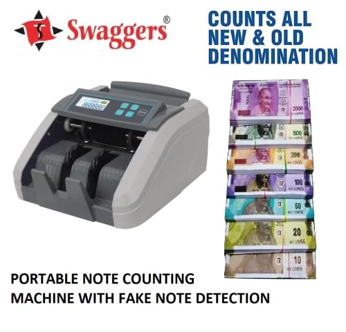 Image of swaggers Note Counting Machine with Fake Note Detection (swaggers 307 LCD)