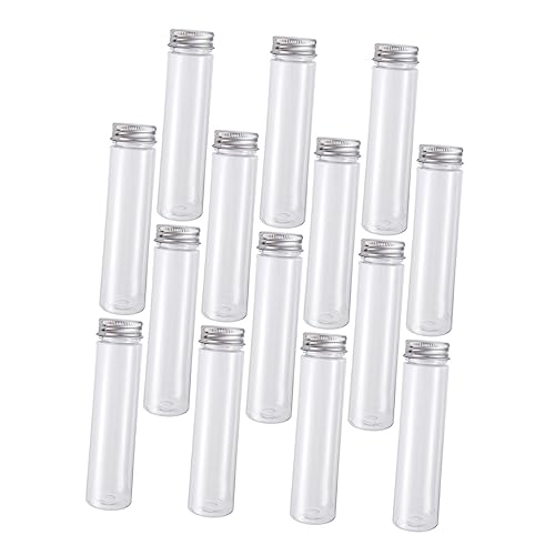 STOBAZA 30pcs Clear Candy Tubes with Lids Test Tubes for Bath Salt Beads and Candy Storage Reusable and Easy to Fill for Parties and Events