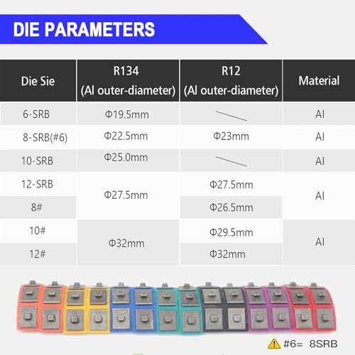 Hydraulic AC Crimping Tool AC Hose Crimper Manual Kit High Pressure Air Conditioning for Barbed and Beaded Hose Fittings Auto Reparing Tool (IG-7842M w/Manual Pump)
