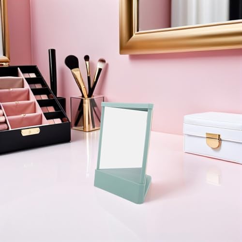 Miroir de coiffeuse moderne vert gris au design épuré et durable - 6