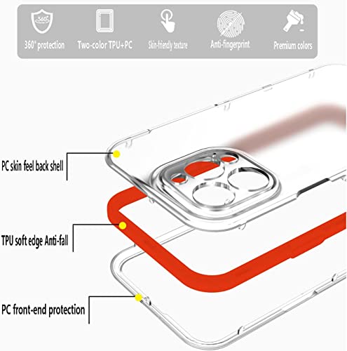 Coque iPhone 13 Pro transparente avec contour orange pour le quotidien - 5