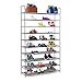 Produktbild Halfter 10 Ebenen Schuhregal Edelstahl/Schuh Aufbewahrung Stapelbar Regalen  Platz für 50 Paar Schuhe  99,4 x 28,3 x 176,5 cm  Schwarz