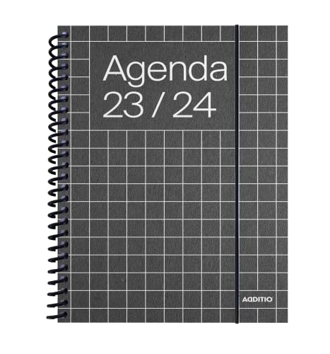 Additio - Agenda Universal, Curso 2023-2024, Semana Vista Mini, Tamaño 12.5 X 17, , Negro, Castellano En Oferta Additio - Agenda Escolar 2023-24 | Universal | Semana Vista | De Septiembre 2023 A Julio 2024 | 12,5 X 17 Cm | Papel Ecológico | Espiral | Cierre Goma Elástica | Porta-Bolígrafos | Adhesivos | Negro