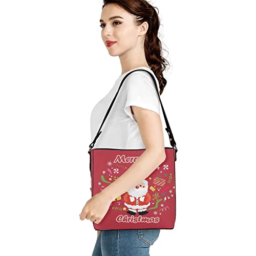 Image of HUGS IDEA Boho Bags for Women Leather Handbag Shoulder Bucket Crossbody Purse