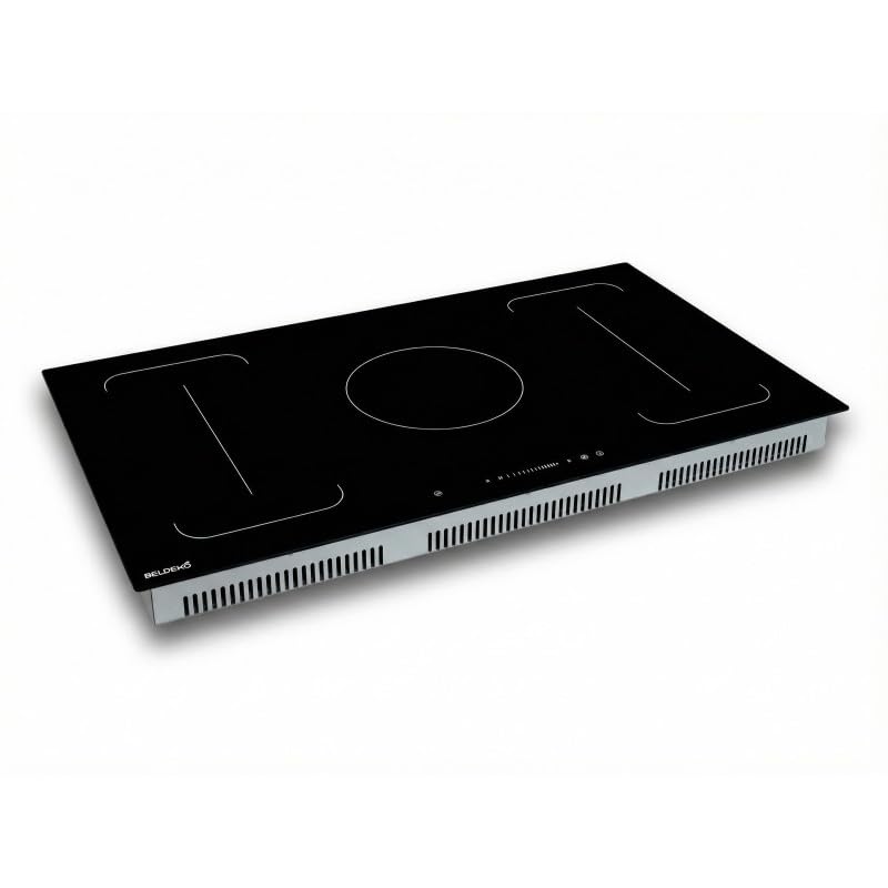BELDEKO Piano cottura a induzione a 5 fuochi 10300 W - Doppia zona Flex - Central Foyer XXL - Controllo Touch Slider - Booster - Tavolo da incasso ad alte prestazioni