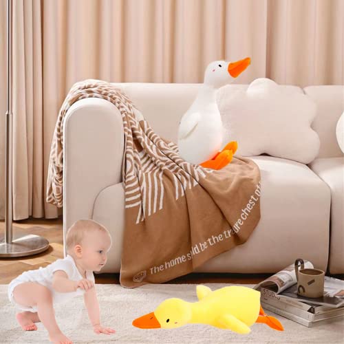Aucooma Duck Stuffed Animal Plush Pillow, Yellow Duck Plush Toy Doll For Kids, 25.6" #TOP6
