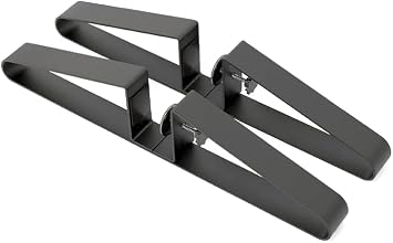 Adjustable Pet Gate Support Feet Set of 2,Freestanding Metal Triangle Stability Base Set of 2 for Extra Wide Foldable Dog Gates, Easy Install Safety Feet for Wooden & Metal Gates, Black