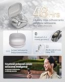 Shokz NOWE OpenFit 2+ Słuchawki Otwarte, z Dolby Audio, Wygodne Słuchawki, 48 Godziny Odtwarzania, Odporność na Wodę IP55, Szybkie Ładowanie USB-C, Ładowanie Bezprzewodowe, Torba Transportowa, Szare