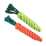 FOMIYES Jouet pour Chiot 2 Pièces Jouet à Mâcher pour Chien en Forme de Carotte Jouets Molaires pour Animaux de Compagnie en Coton Doux Amusant Et sans Danger pour