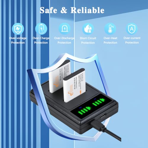 NP-45 NP-45A NP-45S Li-40B Li-42B EN-EL10 KLIC-7006 LB-012 Battery and Charger for Nikon Coolpix S4000 S210 S220 S230 S570 FinePix XP50 XP60 XP70 XP80 XP90 T350 T360 T400 INSTAX Mini 90 by Pickle Power - Used condition - Image 5