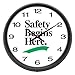 Wall Clock, Analog, 17" Overall Dia.