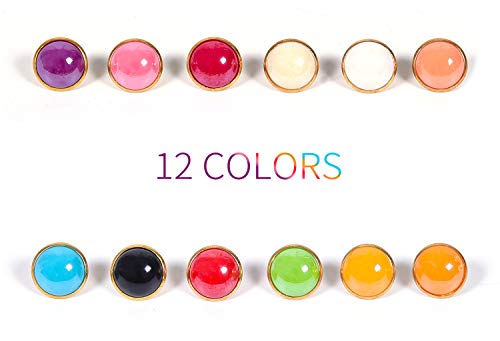 120Pcs Pearl Buttons 10Mm Small Pearl Half Resin Dome Cap Copper Base Buttons For Crafting Sewing Scarpbooking Scarf And Clothes,Mixed Color(Color 120Pcs) #TOP1