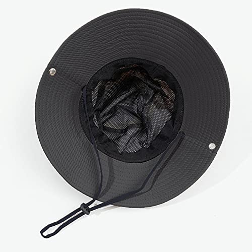 Epsoco Fishing Hat For Men Wide Brim Uv Protection Foldable Boonie Summer Beach Sun Bucket Hats For Women Safari Hiking Golf Black #TOP2