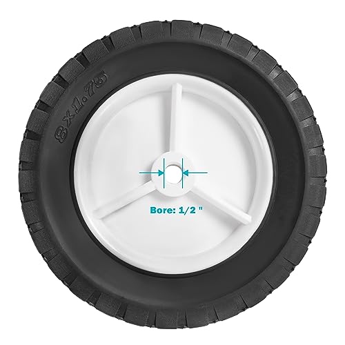 Sutmorly 72-108 Plastic Wheel Replaces AYP 103670 103670X 107644X 146248 Craftsman 33958 Hus 532146248 MTD 734-04585 734-1780, 8\'\' x 1.75\'\' 2 Pack - Thumbnail 4