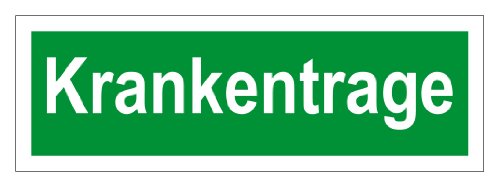 Rettungswegschild aus Aluminium - Krankentrage - 20 x 60 cm – Miniatur