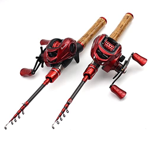 Foto von YIXIN2013SHOP Angelrute für Kinder Angelrute, Casting Rod Rolle Combos Ultra Light langsames Gewicht 1-5g Geeignet for kleine Fische ultRasorts Bequem tragen Angelruten- und Rollen-Combos
