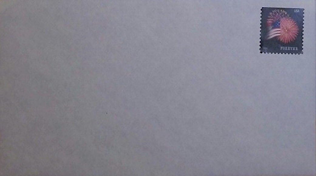 100 Forever Stamped Envelopes #10 Self Seal Security Envelopes (4-1/8 x 9-1/2 inch) (One Pack) (USPS Postage Stamp Design Varies)