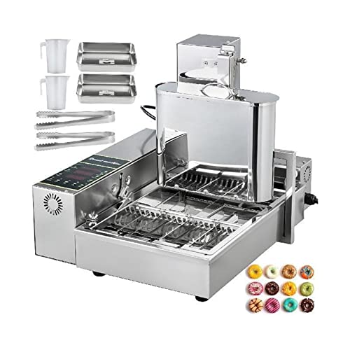Máquina eléctrica for hacer gofres de rosquillas de 4 filas, máquina freidora de sándwich crepé completamente automática, aparato de cocina comercial