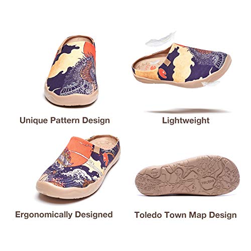 Uin Men's Slipper Loafers Lightweight Comfort Mules Walking Casual Household Slip Ons Art Painted Travel Shoes Creature（10） #TOP5