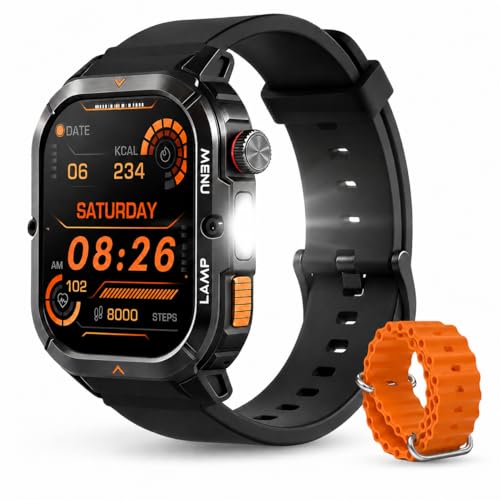 Montre sport homme AGM Legion 3 avec lampe LED et appels Bluetooth