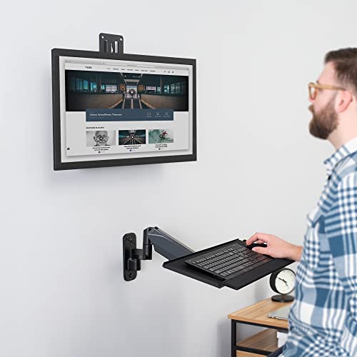Soporte de pared para monitor VIVO que elimina el dolor de espalda con brazo regulable de gas 2